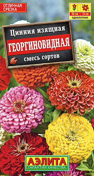 Цинния Георгиновидная, смесь сортов_ЦП