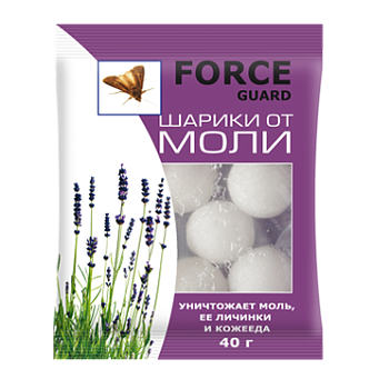 Антимоль FORCE guard шарики от моли 40 г /250