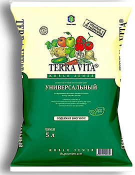Грунт "Живая земля" 5 л. Универсальный (нейтральный готовый почвогрунт)/5/ в паллете 385