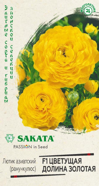 Ранункулюс Цветущая долина золотая