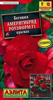 Бегония Америгибрид Роузформ красная F1 (5шт) Аэлита/10