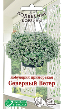 Алиссум/Лобулярия Северный Ветер, ампель.(0,01г) Евросемена/10
