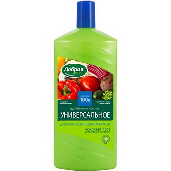 Добрая сила Жидкое органо-минеральное удобрение Универсальное, канистра (1л)/ 9
