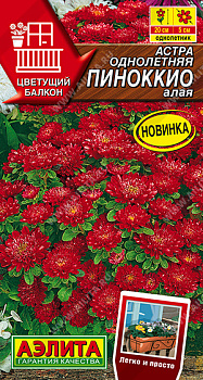 Астра Пиноккио алая, карликовая (0,05г) Аэлита/10