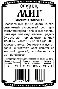 Огурец Миг (10шт) Б/П Деметра/20