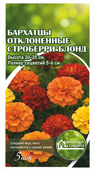 Бархатцы Строберри Блонд (5шт) Фазенда Сибири/10
