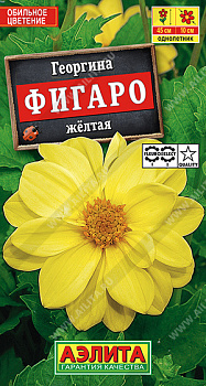 Георгина Фигаро Желтая махровая (7шт) Аэлита/10